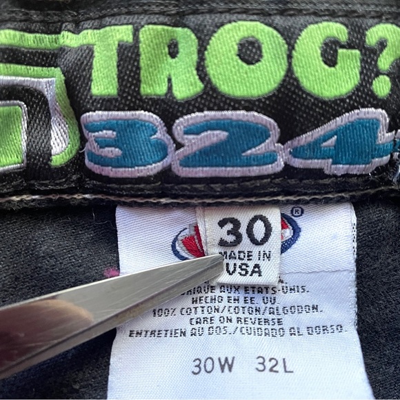Vintage 90s JNCO Black Trog Jeans - 30", Unisex 🇺🇸 - Picture 8 of 15